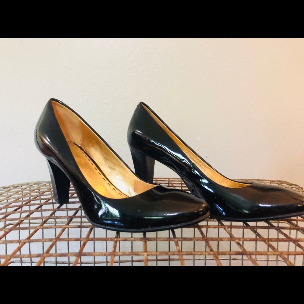 COACH Patent Leather Heels Shiny Black sz7.5